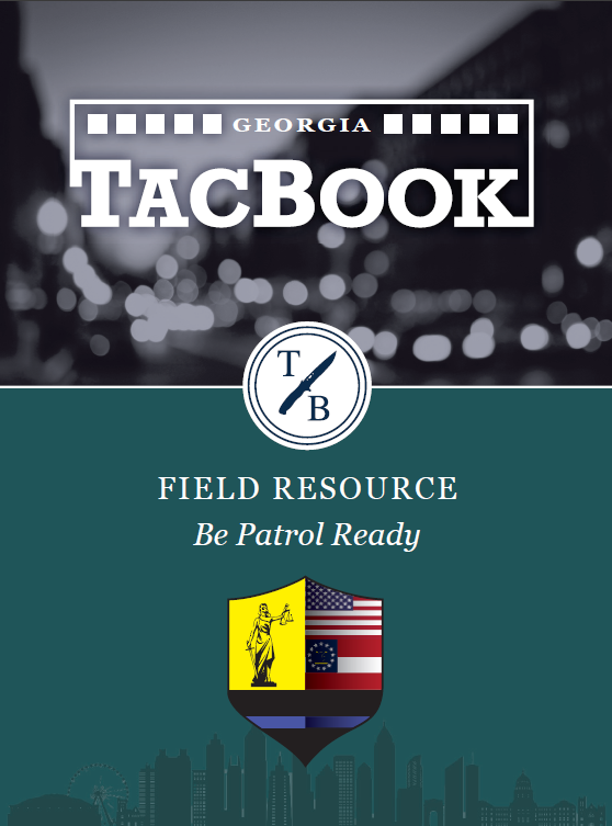 Georgia 彩票联盟官方网站 cover with the title 'Field Resource Be Patrol Ready' and a city skyline silhouette at the bottom, featuring a badge with a statue, American flag, and Georgia flag.